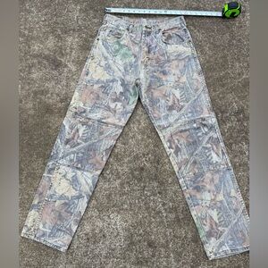 Vintage Y2K Wrangler Rugged Wear Advantage Timber Camouflage Men's Double Knee